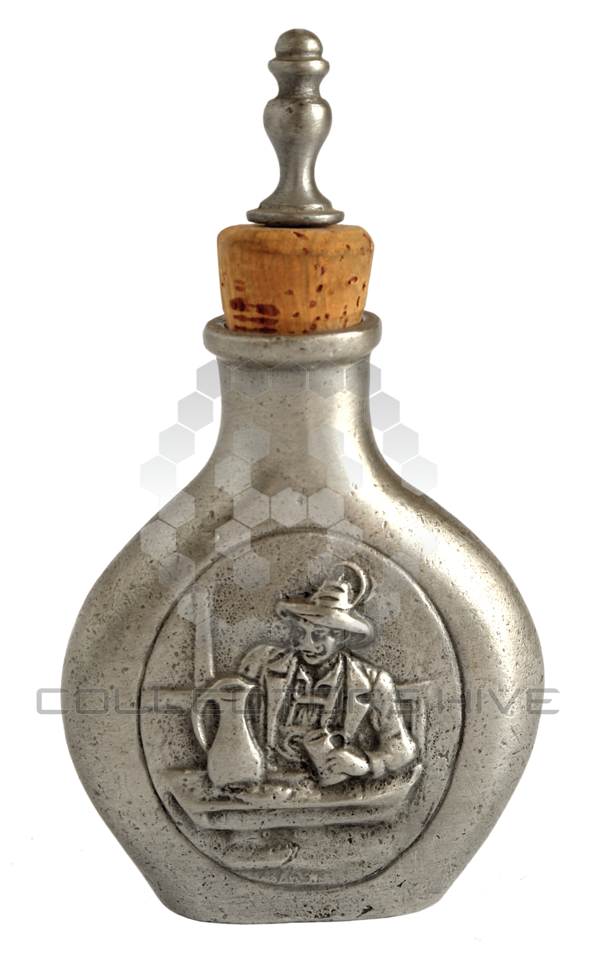 Metal Snuff bottle isolated on white background