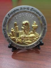 Singapore Mini 3d Decorative Souvenir Plate With Stand