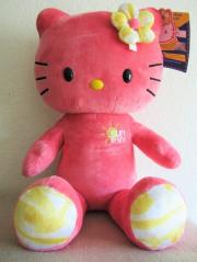 Build A Bear Sunshine Coral Hello Kitty Stuffed Plush