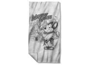 Mighty Mouse City Watch Bath Towel White 27X52