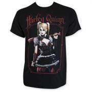 Harley Quinn Men's Black Bloody Bat Tee Shirt