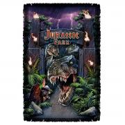 Jurassic Park Welcome To The Park Woven Throw Blanket White One Size