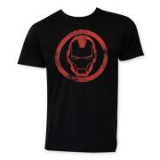 Iron Man Men's Distressed Icon Slim Fit T-shirt Small Coal