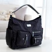 Amy Michelle Lotus Diaper Bag, Black
