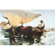 Retour de la Peche, Halage de la Barque Poster Print by Joaquin Sorolla Bastida (31 x 23)