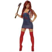 Costume Culture Women's Licensed Sexy Chucky Costume, Blue, Small