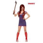 Costume Culture Women's Licensed Sassy Chucky Teen Costume, Blue, X-Small