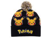Nintendo Pokemon Go Pikachu Roll Slouch Cuff Knit Pom Beanie Cap Hat Licensed