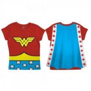 DC Comics Wonder Woman Logo Red Cape Toddler Tee 4T
