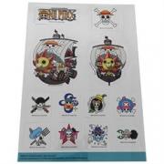 One Piece: Luffy, Zoro, Nami Crew Icons and Ships Sticker Set