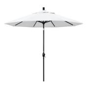 California Umbrella 9-ft. Pacific Trail Black Finish Patio Umbrella, White