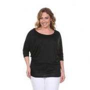 White Mark Women's Plus Size Dolman Top