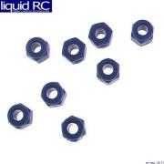 Hot Racing PLN306 Neon blue 3mm lock nut (8)