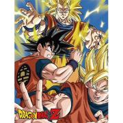 Blanket - Dragon Ball Z - Goku Three Forms Ver. 2 Sublimation Throw ge57783