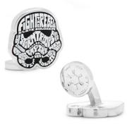 Star Wars Storm Trooper Typography Silver-Plated Cuff Links