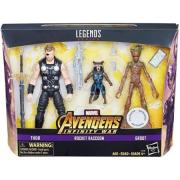 Marvel Avengers Infinity War Thor Groot & Rocket Exclusive Action Figure 3-Pack