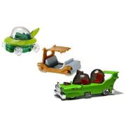 hot wheels tooned flintstone, jetsons & homer simpson cars