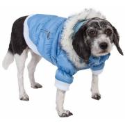 Pet Life ® Classic Metallic Fashion 3M Insulated Dog Coat Parka w/ Removable Hood