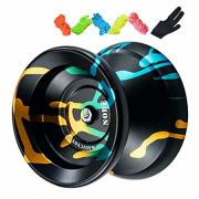 MAGICYOYO Professional Unresponsive Yoyo Y01 Node Yo-yo Alloy Metal Yoyo KK Ball Bearing YoYo for Advanced Player + Glove + 5 Yo-yo Strings