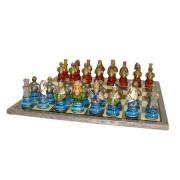 Camelot Busts Acrylic Chess Set Grey Briar Board
