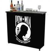 POW Metal 2-Shelf Portable Bar Table with Carrying Case
