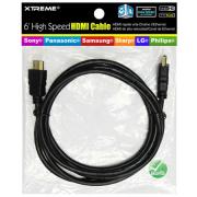 Xtreme Cables High Speed HDMI Cable Audio/Video Cable for 3D HDTV - 6 Feet 71146
