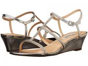 Women's Nina 'Franzea' Crystal Embellished Wedge Sandal, Size 7.5 M - Metallic