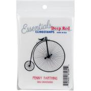 Deep Red Cling Stamp 3 X4 -Penny Farthing