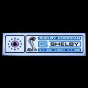 Officially Licensed Shelby American Cobra LED Light-Up Aluminum Clock Sign