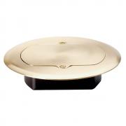 Legrand Pass & Seymour Slater 1 Gang Round Low Profile Floor Box Cover  Brass