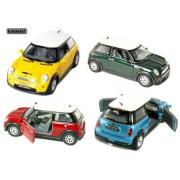 Set of 4: 5  Mini Cooper S 1:28 Scale (Blue/Green/Red/Yellow) by Kinsmart