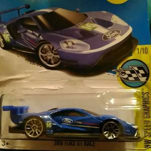 Blue 2016 Ford GT Race