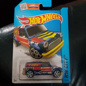 Hotwheels 67 Austin Mini Van Blue