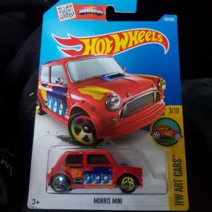 Hotwheels Morris Mini Red Art Car