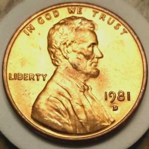 1981 d Lincoln Memorial Cent GEM BU